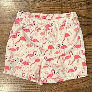 Janie and Jack Pink Flamingo Swim Shorts